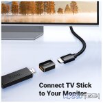 UGreen 20107 HDMI V2.0 Female to Female Extension Adapter Supports Resolution up to 4K@60Hz & 20M(max.) Extension Distance - Black Colour - Image 3