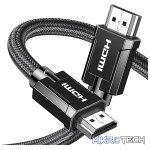 UGreen 70321 HDMI V2.1 8K@60Hz Male to Male Zinc Alloy Case and Braided 2m Cable Supports High-Speed Data Transfer of Upto 48Gbps - Black Colour