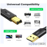UGreen 10352 USB-A 2.0 Male to USB-B 2.0 Male Printer 5m Cable With Gold-Plated Connectors & Supports Data Transfer Speed up to 480Mbps - Black Colour - Image 4