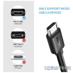 UGreen 10396 Micro USB-A 2.0 Male to Female OTG Adapter With Nickle-Plated Connectors & Supports Data Transfer Speed up to 480Mbps - Black Colour. - Image 3