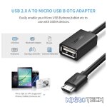 UGreen 10396 Micro USB-A 2.0 Male to Female OTG Adapter With Nickle-Plated Connectors & Supports Data Transfer Speed up to 480Mbps - Black Colour. - Image 4