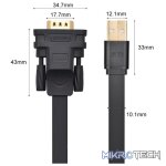 UGreen 20218 USB-A 2.0 Male To DB9 RS-232 FDTI-FT232 Chipset Male 2m Cable With Gold-Plated Connectors And Supports Data Transfer Speed Up To 1Mbps - Black Colour - Image 2
