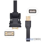 UGreen 20218 USB-A 2.0 Male To DB9 RS-232 FDTI-FT232 Chipset Male 2m Cable With Gold-Plated Connectors And Supports Data Transfer Speed Up To 1Mbps - Black Colour - Image 4