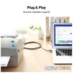 UGreen 20224 USB-A 2.0 Male to DB25 Female 1.8m Printer Cabled Adapter With Nickle-Plated Connectors & Backwards Compatible with USB1.1 - Grey Colour - Image 3