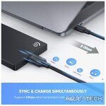 UGreen 20103 USB-C 3.1 Gen 1 Male to Micro USB-B 3.0  Male 1m Cable with Nickle-Plated Connectors & Supporting data transmission speed up to 5Gbps - Black Colour - Image 3