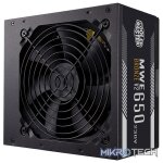 Cooler Master MWE 650W EU 230V INTEL ATX 12V V2 80Plus Bronze Certified Power Supply With Active PFC, DC-to-DC Design, Single +12V Rail And Flexible Flat Cable - Black Colour