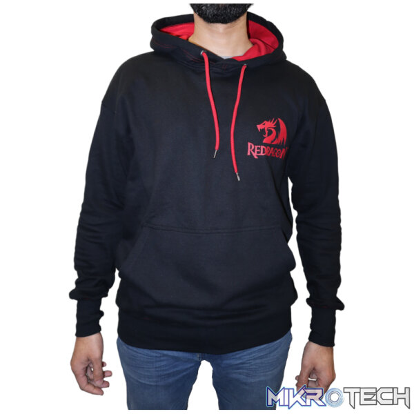 REDRAGON HOODIE WITH FRONT and BACK LOGO - BLACK - LARGE REDRAGON HOODIE WITH FRONT and BACK LOGO - BLACK - LARGE