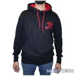 REDRAGON HOODIE WITH FRONT and BACK LOGO - BLACK - XXLARGE