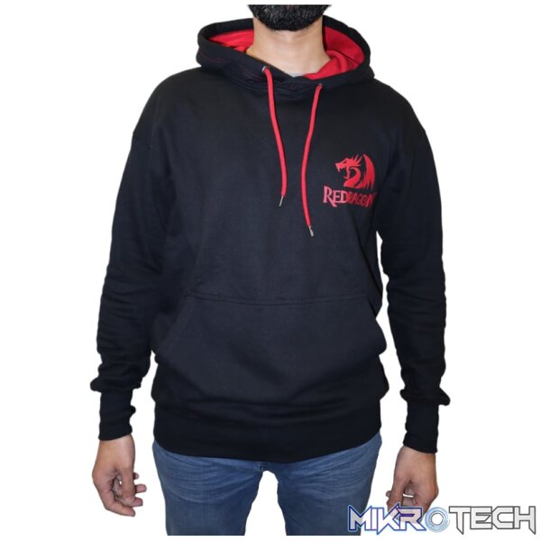 REDRAGON HOODIE WITH FRONT and BACK LOGO - BLACK - XXLARGE REDRAGON HOODIE WITH FRONT and BACK LOGO - BLACK - XXLARGE