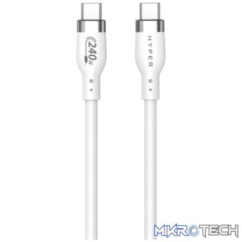 TARGUS HYPERJUICE 2M SILICONE USB-C TO USB-C 240W CABLE