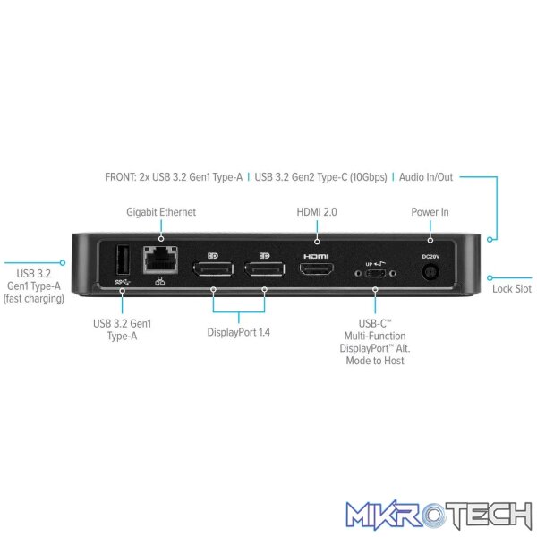 TARGUS - USB-C MULTI-FUNCTION DISPLAYPORT ALT TRIPLE VIDEO WITH 85W POWER - Image 4