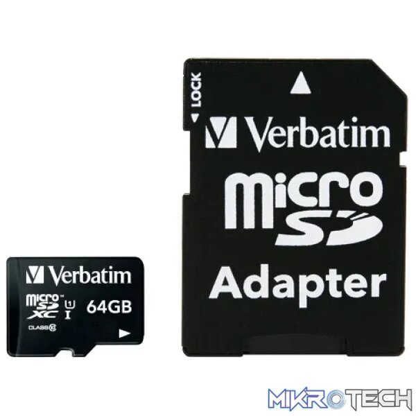 VERBATIM 64GB SDXC PLUS ADAP CLASS 10 - Image 2