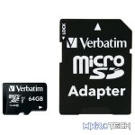 VERBATIM 64GB SDXC PLUS ADAP CLASS 10