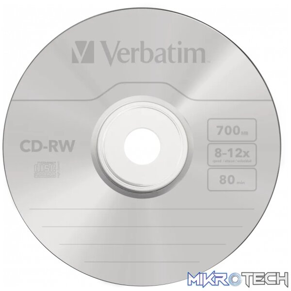 VERBATIM - 700MB - CD-RW (12X) - JEWEL C - Image 3