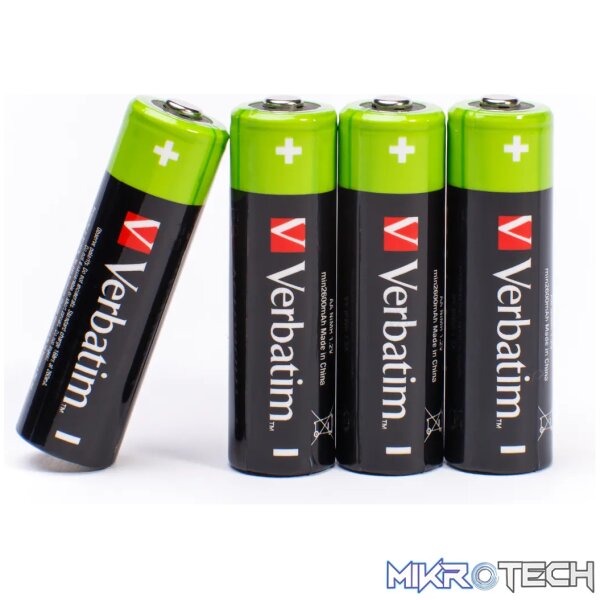 VERBATIM AA RECHARGEABLE BATTERIES (2500 SERIES) 4 PACK - Image 3
