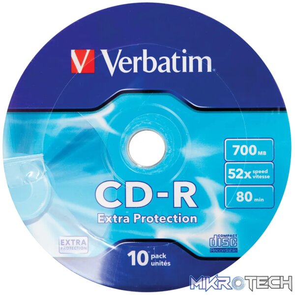 VERBATIM CD-R 700MB (52X) EXTRA PROTECTION WAGON VERBATIM CD-R 700MB (52X) EXTRA PROTECTION WAGON