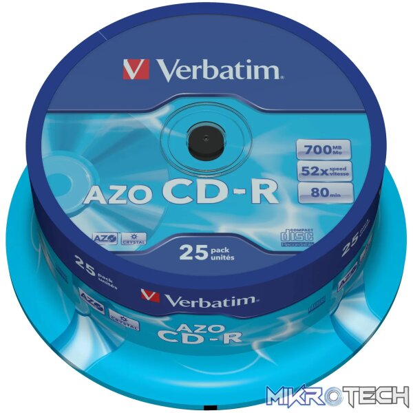 VERBATIM CD-R CRYSTAL SPIN 25PK - Image 2