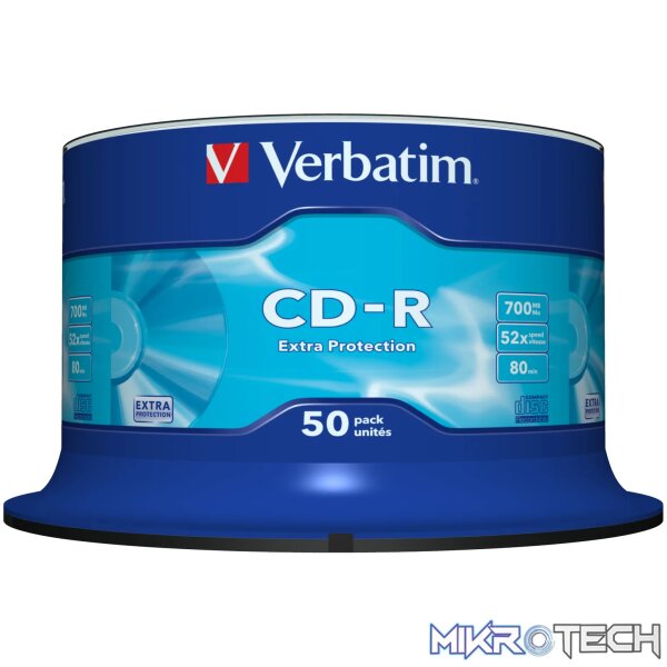 VERBATIM CD-R EXTRA PROTECT SC 50PK - Image 2