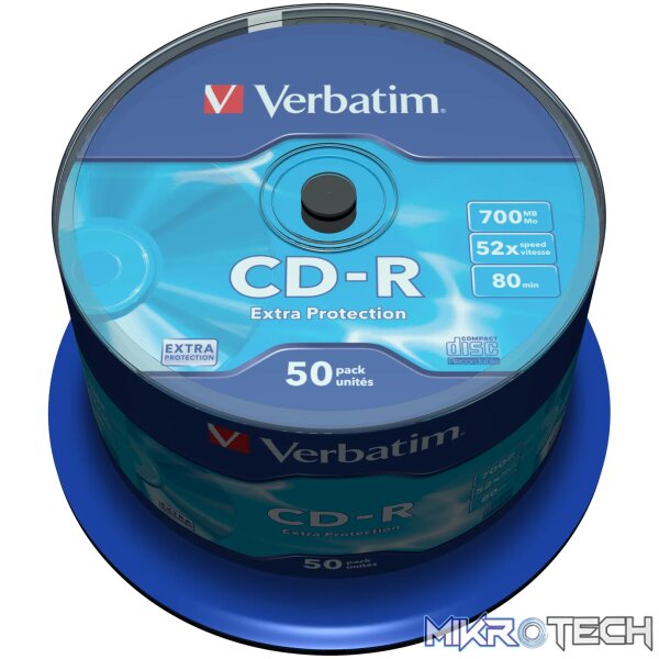 VERBATIM CD-R EXTRA PROTECT SC 50PK - Image 3