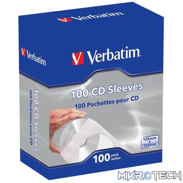 VERBATIM CD SLEEVES 100PK - Image 3