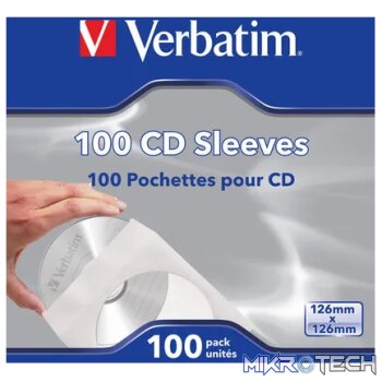 VERBATIM CD SLEEVES 100PK