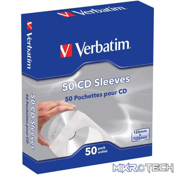 VERBATIM CD SLEEVES 50PK - Image 2