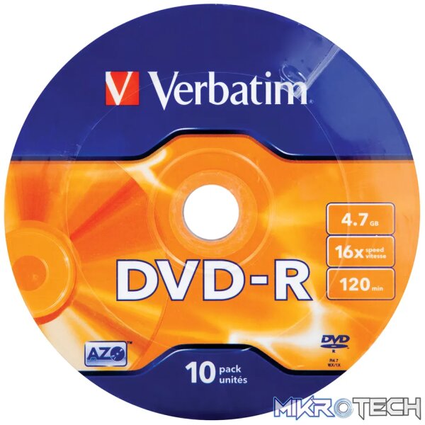 VERBATIM  DVD-R SL MATT SLVR 10PK - Image 3