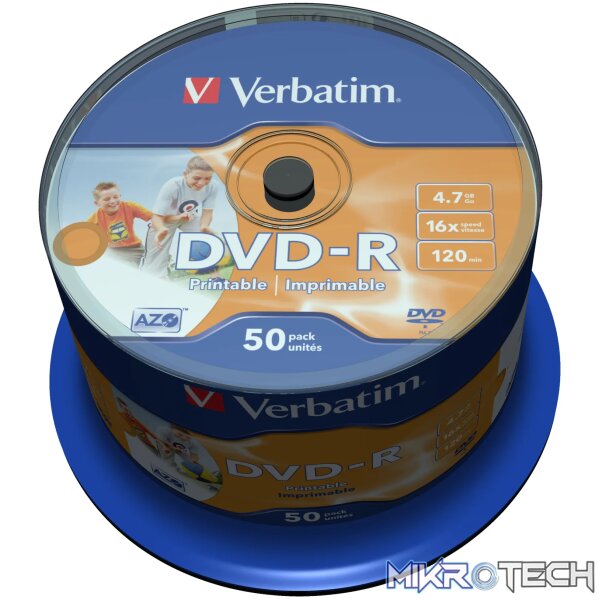 VERBATIM  DVD-R SL PRINTABLE SPIN 50PK - Image 2
