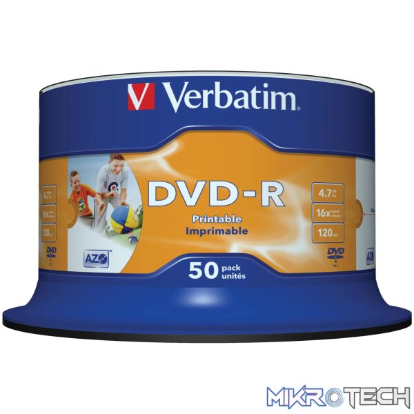 VERBATIM  DVD-R SL PRINTABLE SPIN 50PK - Image 5