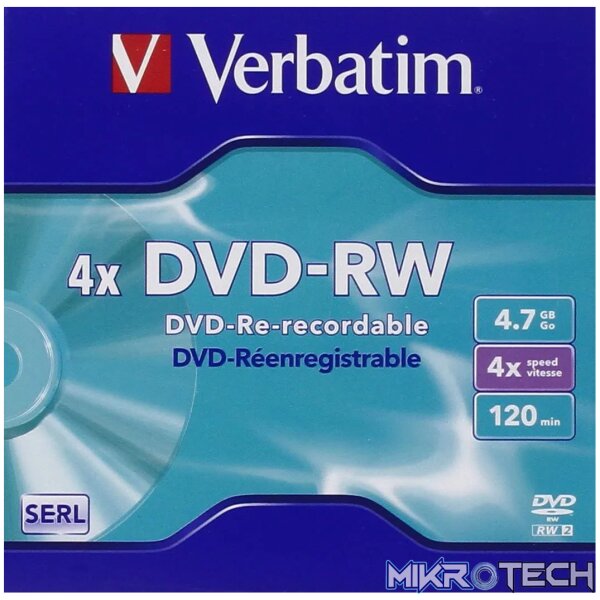 VERBATIM  DVD-RW SL JC 5PK - Image 2