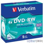 VERBATIM  DVD-RW SL JC 5PK