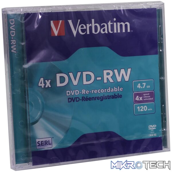 VERBATIM  DVD-RW SL JC 5PK - Image 3