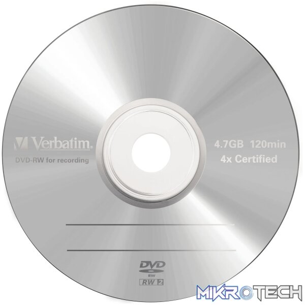 VERBATIM  DVD-RW SL JC 5PK - Image 5