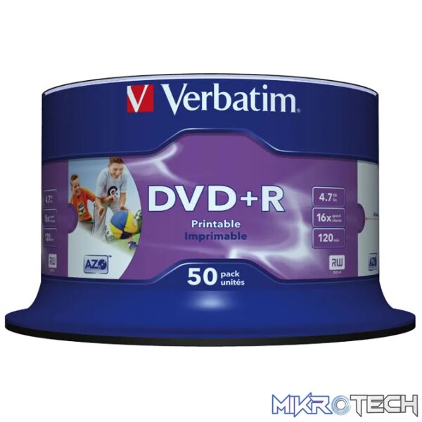 VERBATIM DVD+R SL PRINTABLE SPIN 50P - Image 2