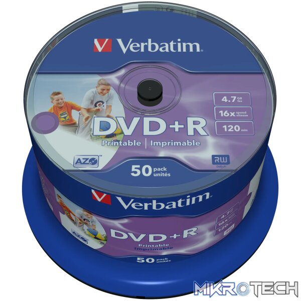 VERBATIM DVD+R SL PRINTABLE SPIN 50P - Image 5
