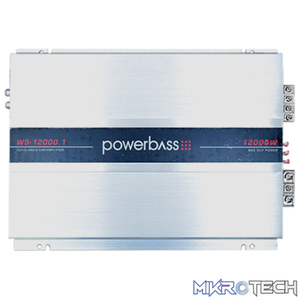 WS120001-4 Powerbass WS12000.1 12 000W Monoblock Amplifier - Image 1