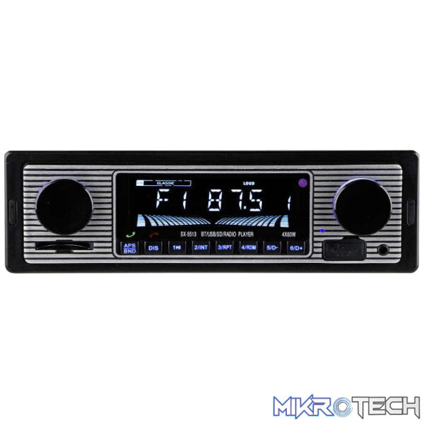 Y2xhc3NpYzExMC5qcGc Navtech Retro Style Bluetooth/USB/AUX/SD FM Single Din Radio - Image 1