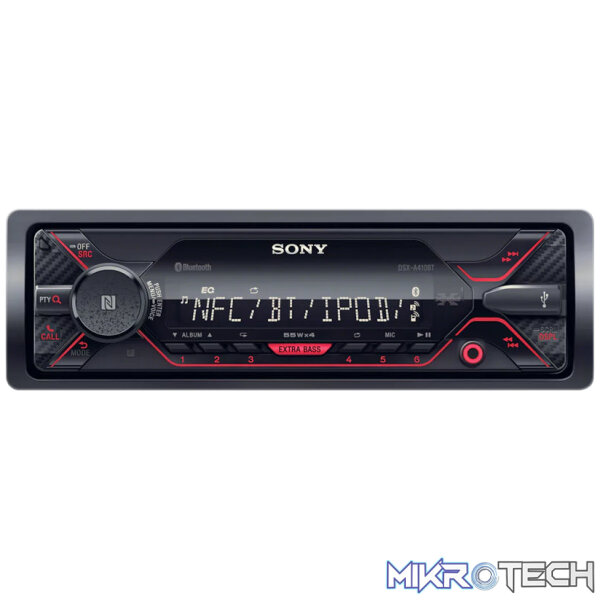 ZHN4LWE0MTBidF8wLmpwZw Sony DSX-A410BT Bluetooth/USB/AUX Single Din Media Player - Image 1