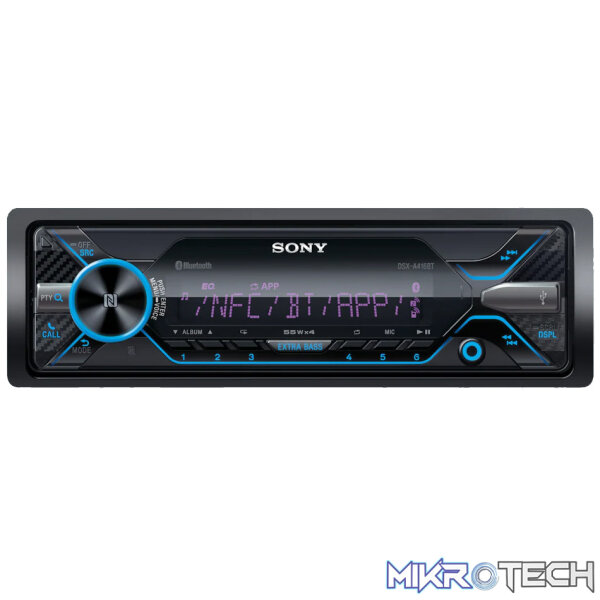 ZHN4LWE0MTZidC5qcGc_f96041ae-2ed2-4446-9fa6-09ddaaa53be7 Sony DSX-A416BT Bluetooth/USB/AUX Single Din Media Player - Image 1