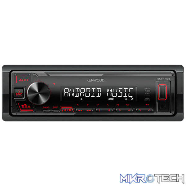 a21tLTEwNS5qcGc Kenwood KMM-105 USB/AUX Single Din Media Player - Image 1