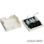 Goobay 2-Port RJ45 CAT 6 UTP Surface Mount Installation Box - White - Image 2