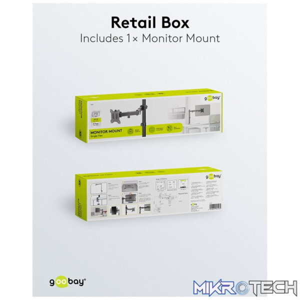 Goobay Monitor Mount Single Flex for Monitors between 17" and 32" - Image 9