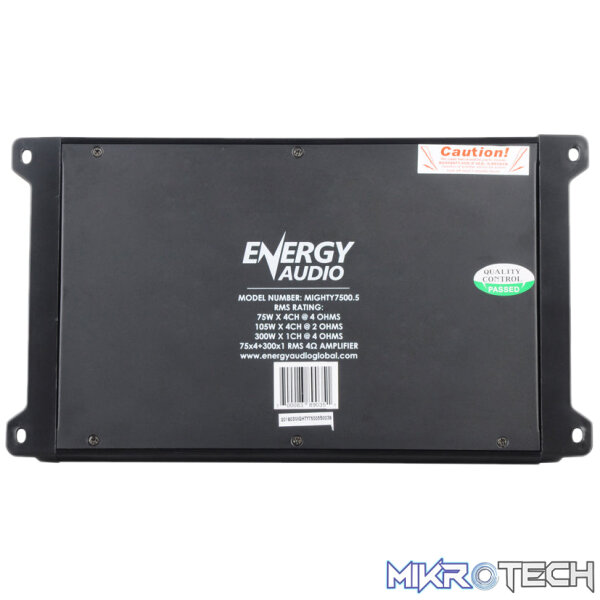 Energy Audio MIGHTY7500.5 5-Channel 75WX4 + 300x1 RMS at 4 Ohm Amplifier - Image 5