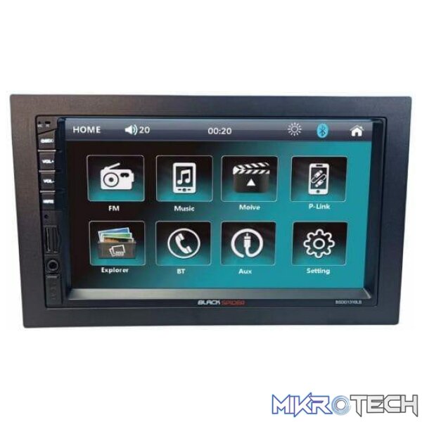 Blackspider BSDD1310SB+Camera with BT/USB/AUX Short Base Double Din Media Player - Image 2