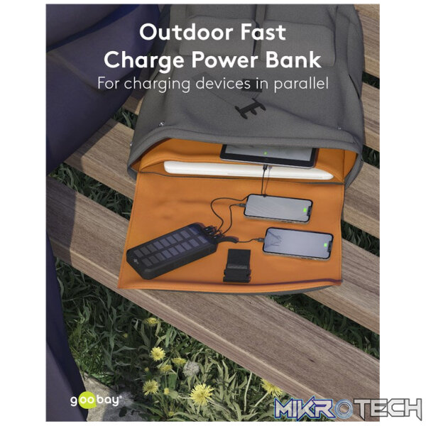 Goobay Outdoor Fast Charge 20 000 mAh Power Bank with Solar - Image 10