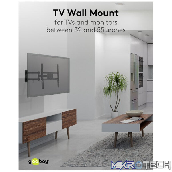 Goobay TV wall mount Basic FULLMOTION (M) for TVs from 32" to 55" - Image 2