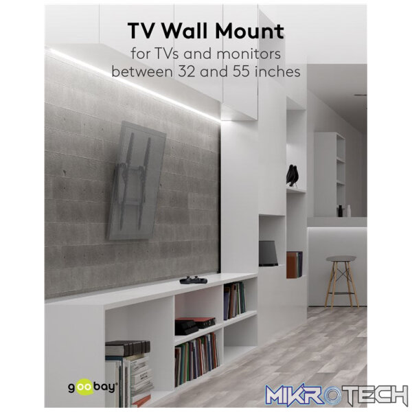 Goobay TV Wall Mount Basic Tilt for TVs from 32" to 55" - Image 3