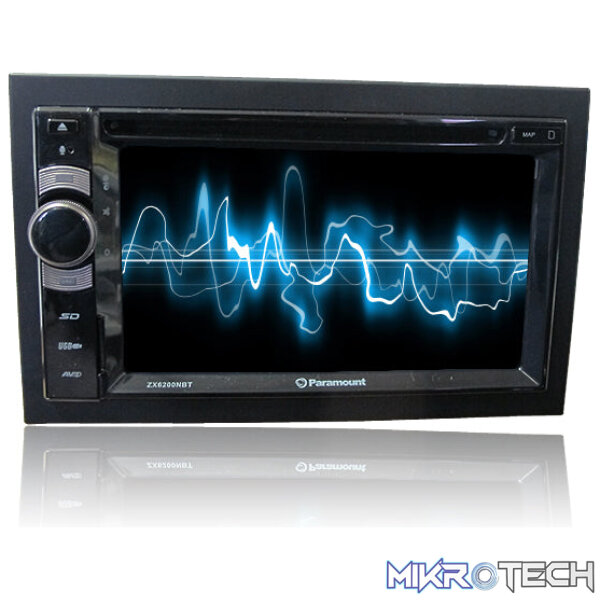 cGFyLTYyMDBuYnQuanBn Paramount ZX6200NBT 6.2" Touch Screen Universal Bluetooth/USB/FM Navigation Double Din Multimedia Player - Image 1