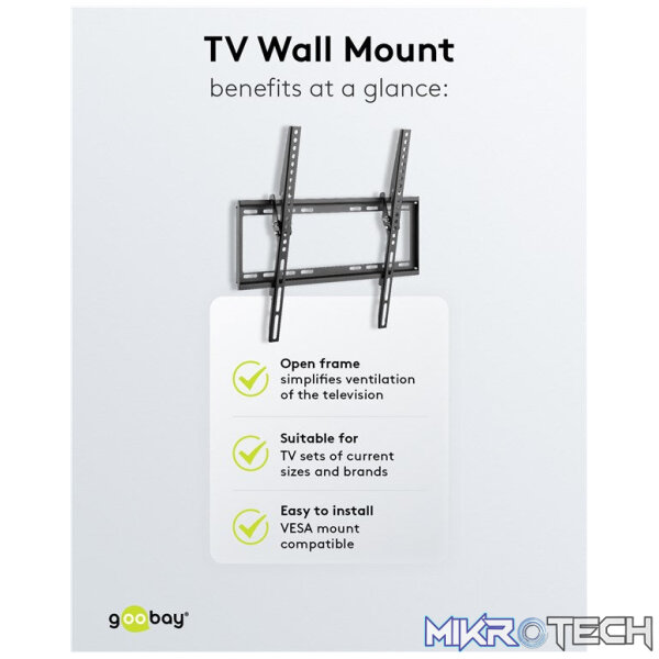 Goobay TV Wall Mount Basic Tilt for TVs from 32" to 55" - Image 5