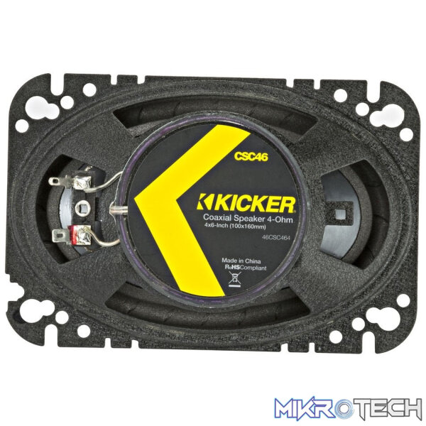 Kicker CSC464 6x4" Plate Coaxial 150W Speakers - Image 2
